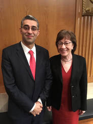 Dr. Ayati with Senator Susan M. Collins at the United States Senate Special Committee on Aging